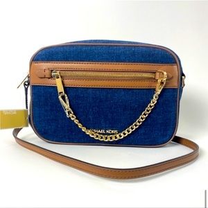 Brand new, in original packaging. Denim Michael Kors crossbody.